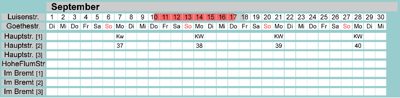 Belegungsplan September 2026