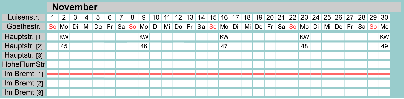 Belegungsplan November 2026