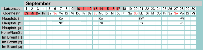 Belegungsplan September 2026