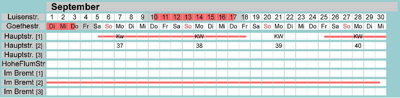 Belegungsplan September 2026