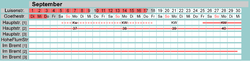 Belegungsplan September 2026