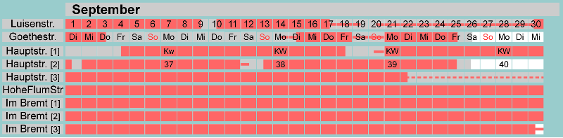 Belegungsplan September 2026